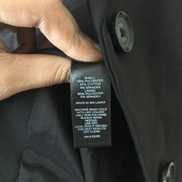Express Two Button Suit Blazer Black Jacket Size 2 - Picture 10 of 13